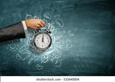 Time management concept . Mixed media - Shutterstock ID 533640004