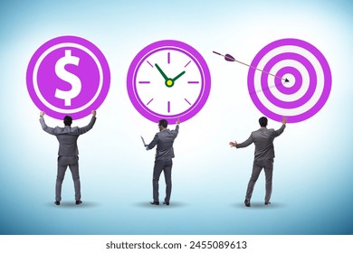 Time is money concept with aims - Powered by Shutterstock