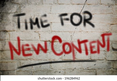 Time For New Content Concept