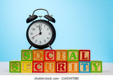 Time Running Out Concept For Social Security Trust Fund With Alarm Clock Approaching Midnight