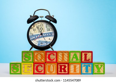 Time Running Out Concept For Social Security Trust Fund With Alarm Clock Approaching Midnight