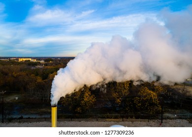 Time Is Running Out On Climate Change Smoke Stack Releasing Toxins And Fossil Fuel Pollution In Texas A Large Polluter