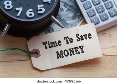 Time Save Money Phrase On Tag Stock Photo 483995566 | Shutterstock