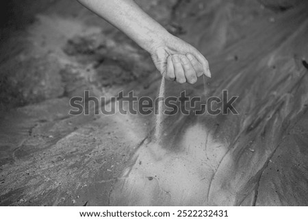 Similar – the hand of a woman touches the naked bottom of a statue