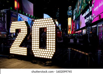 Time Square New York - Looking Forward To The New Year And Decade 2020