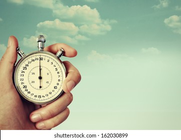 Time start with old chronometer - Shutterstock ID 162030899