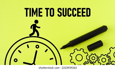 Time to succeed is shown using a text