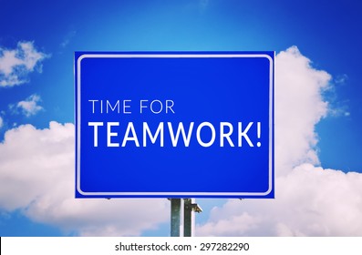 Time for teamwork concept