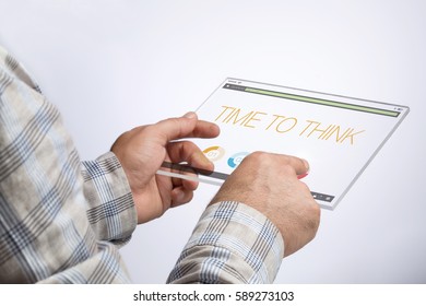Time To Think - Internet Data Technology Concept
