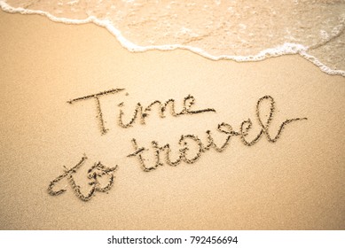 Time Travel Word Written On Beach Stock Photo 792456694 | Shutterstock