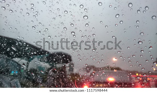 The time your car stuck in the jammed\
while raining coming down touch to your windshield car. Vision will\
blur caused rain soaked your windshield\
car