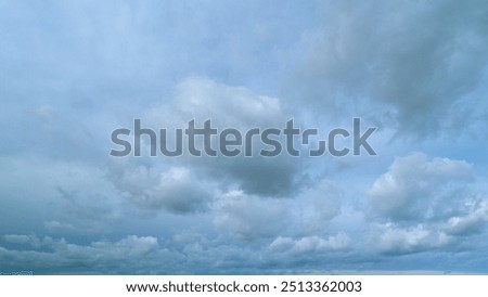 Timelapse. Fluffy layered clouds sky atmosphere. Puffy fluffy white clouds. Formation cloud sky scape.