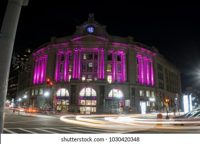 Timelapse In Front Of South Station, Boston