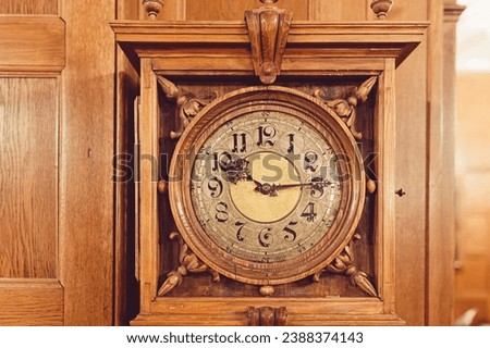 A Timeless Treasure: Wooden Clock with Roman Numerals at Peles Castle