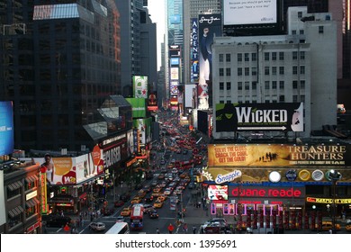 Times Square, Early Evening.Urban Buildings, City Scape, Sales