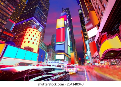 Times Square Manhattan New York all the ads deleted US - Shutterstock ID 254148343