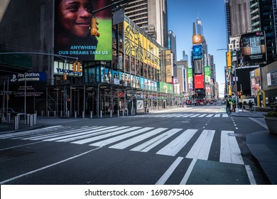 Times Square, New York, USA. March 24th, 2020.

Documentary photography of the empty streets in Times Square, New York during the lockdown caused by the Covid 19 / Corona virus. 