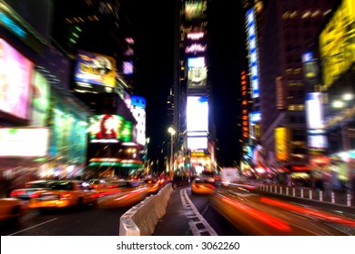 The times square at night in the New York City - Shutterstock ID 3062260