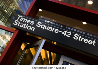 Times Square Subway Station Sign, NYC