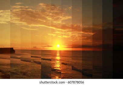Timeslice, sunset day to night, time lapse photography