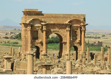 Timgard, Historical Site, Roman Ruins In Algeria. Arc Of Trajan. Summer 2021