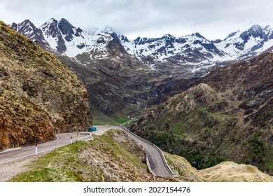 Timmelsjoch, Is A High Mountain Pass That Creates A Link Through The Ötztal Alps Along The Border Between Austria And Italy.