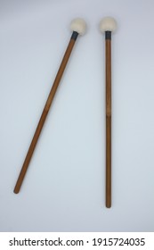 Timpani Mallets On A White Background.