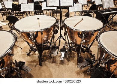 Timpani In The Orchestra Closeup 