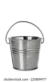 Tin Bucket Isolated On White