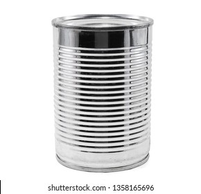 Tin Can Isolated On White 