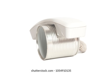 Tin Can Phone With Handset 