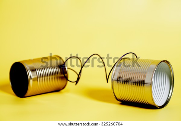 tin can\
phone.communication\
concept.