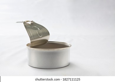 Tin cans with open lid