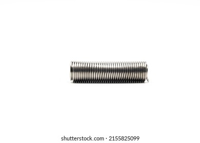 Tin Solder Isolated On A White Background.