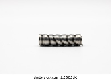 Tin Solder Isolated On A White Background.