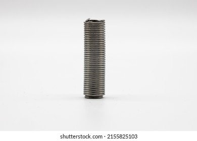 Tin Solder Isolated On A White Background.