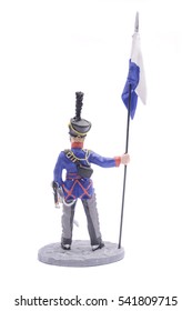 Tin Soldier Squaddie Brandenburg Lancers Prussian Army,1812-1813 Isolated On White