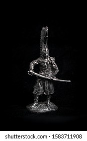 Tin Winged Hussar On Black Background