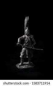 Tin Winged Hussar On Black Background