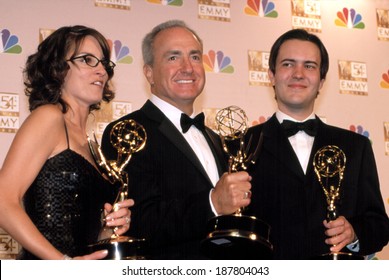 Tina Fey And Lorne Michaels At The EMMY AWARDS, 9/22/2002, LA, CA