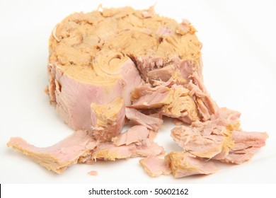 Tinned Tuna Steak Removed From Can.