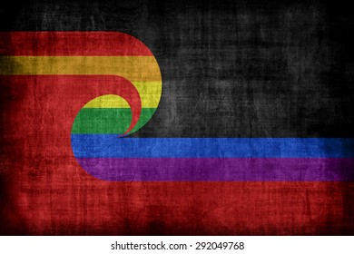 Tino Rangatiratanga LGBT  Flag Pattern, Retro Vintage Style