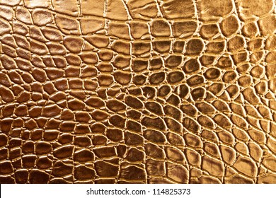 Tint Golden Crocodile Skin Texture, closeup