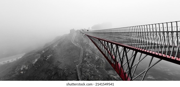 Tintagel Cornwall Bridge In The Mist