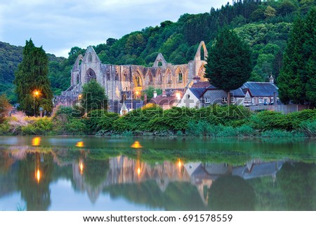 Tintern Abbey, Wye Valley, Monmouthshire, Gwent, South East Wales, UK