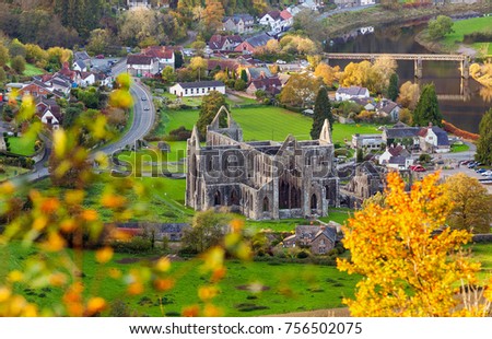 Tintern Abbey, Wye Valley, Monmouthshire, Wales, UK