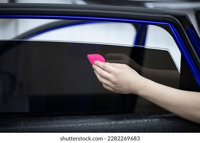 Tinting of car windows.Window film for car.