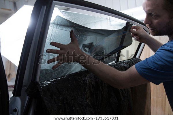 Tinting of car\
windows.Window film for\
car.