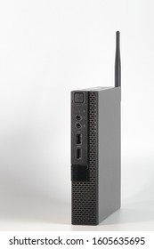 Tiny Computer Or Micro Form Factor Computer, Small Form Factor Computer Or Multimedia Box Or Android Box Isolate On White Background