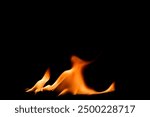 The tiny flames on the black background have an abstract power.